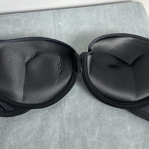 Frederick’s Of Hollywood Bombshell Bra Padded Push Up Size 34C Black Underwire - Picture 6 of 9